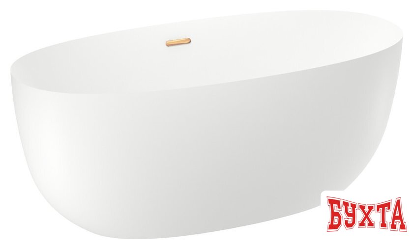 Ванна Wellsee Éclatant 159x74 231301004 (отдельностоящая ванна белый глянец, экран, ножки, сифон-автомат золото) 2