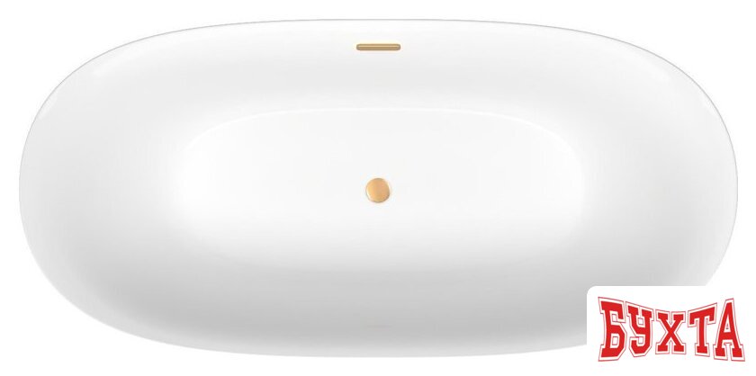 Ванна Wellsee Bliss 170x80 28820104R (отдельностоящая ванна белый глянец, экран, ножки, сифон-автомат золото) 4