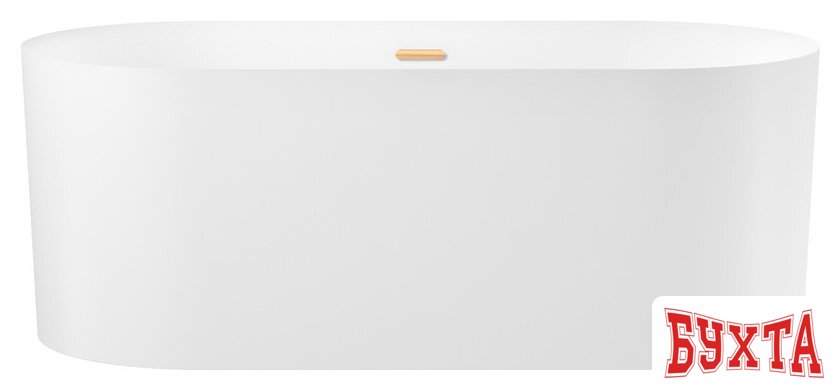 Ванна Wellsee Chalice Perfection 166x77 230601004 (отдельностоящая ванна белый глянец, экран, ножки, сифон-автомат золото) 1