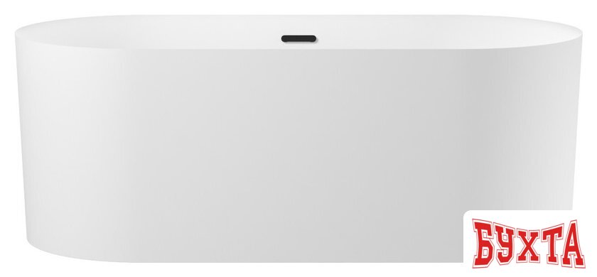 Ванна Wellsee Chalice Perfection 166x77 230602003 (отдельностоящая ванна матовый белый, экран, ножки, сифон-автомат матовый черный) 1