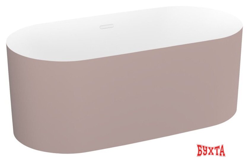 Ванна Wellsee Chalice Perfection 166x77 230610002 (отдельност. ванна белый глянец/мат. светло-розов., экран, ножки, сифон-автомат глянц.белый) 2