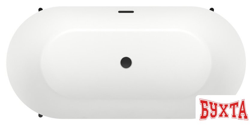 Ванна Wellsee FR.Euphoria 2.0 166x77 235501003 (отдельностоящая ванна белый глянец, экран, ножки матовый черный, сифон-автомат матовый черный) 4