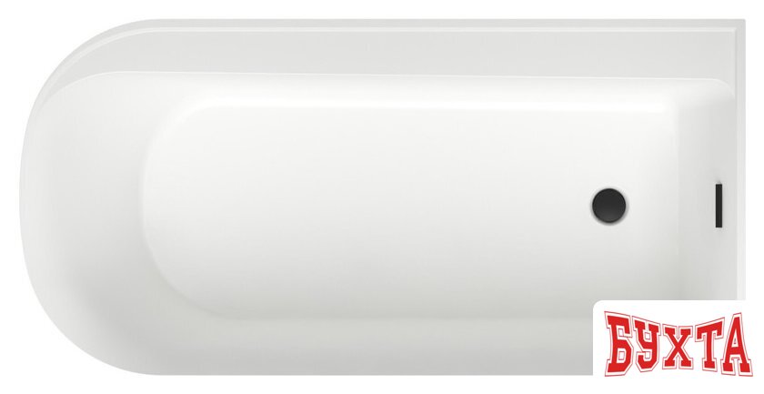 Ванна Wellsee Camellia 167x82 236102003 (отдельностоящая ванна (правая) белый глянец, экран, ножки, сифон-автомат матовый черный) 4