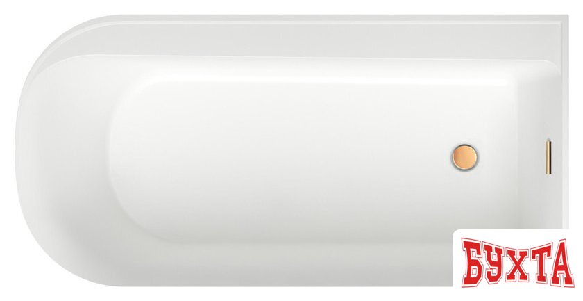 Ванна Wellsee Camellia 167x82 236102004 (отдельностоящая ванна (правая) белый глянец, экран, ножки, сифон-автомат золото) 4