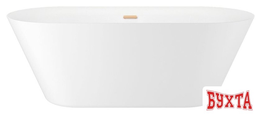 Ванна Wellsee Cute Twin R 168x75 23840104R (отдельностоящая ванна белый глянец, экран, ножки, сифон-автомат золото) 1