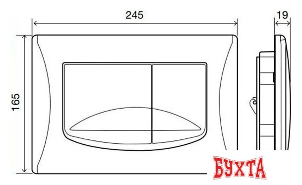 Панель смыва OLI River 638508 (золотистый) 2