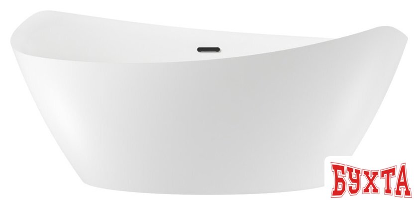 Ванна Wellsee L’univers 177,5x91 236401003 (отдельностоящая ванна белый глянец, экран, ножки, сифон-автомат матовый черный) 1