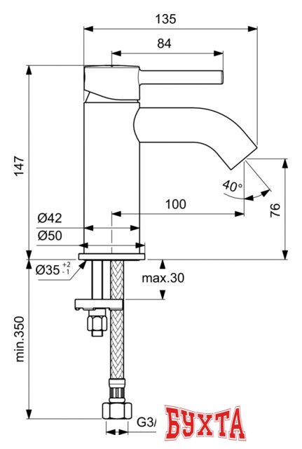 Смеситель Ideal Standard Ceraline BC268XG 2