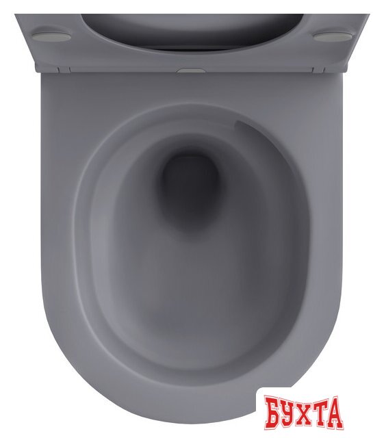 Унитаз подвесной Wellsee Chalice Perfection RimFree 182610001 (чаша, пневмокрышка, матовый серый) 3