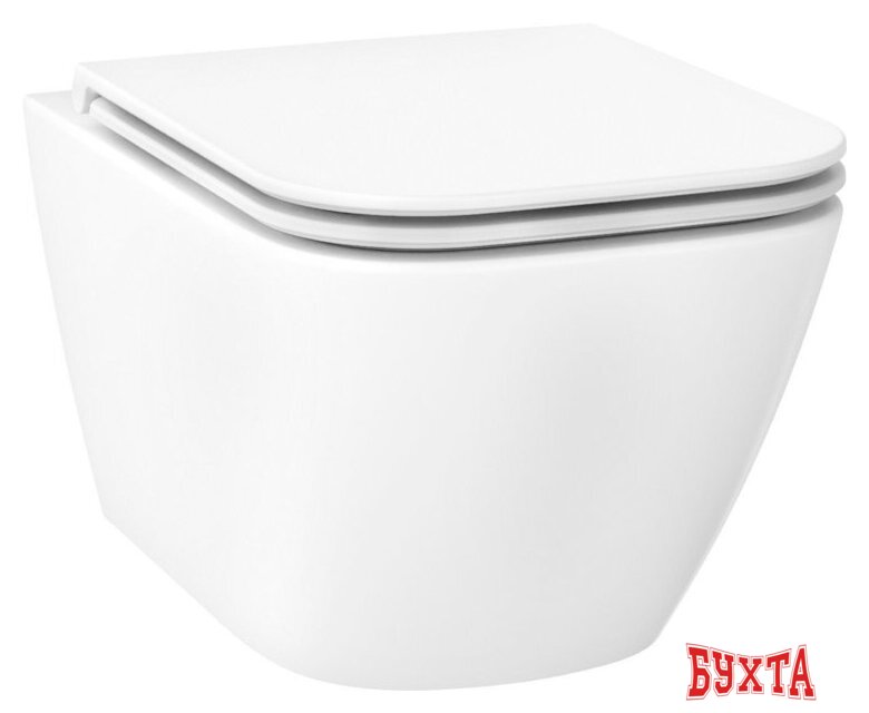 Унитаз подвесной Wellsee Pure BY Wellsee RimFree 182602001 (чаша, пневмокрышка, глянцевый белый) 1