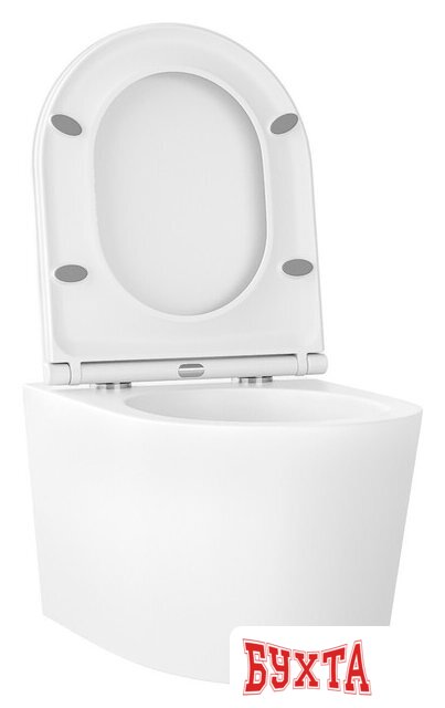 Унитаз подвесной Wellsee eclatant RimFree 182615001 (чаша, пневмокрышка, глянцевый белый) 2