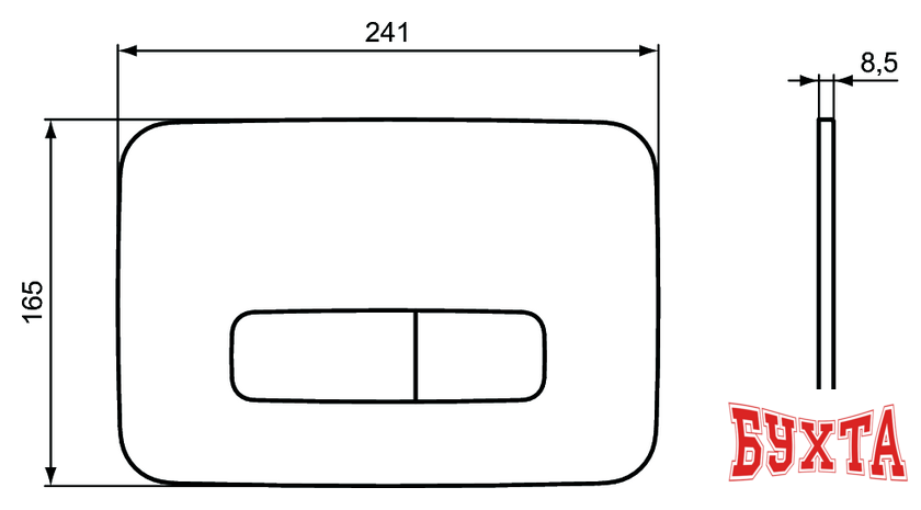 Панель смыва Ideal Standard ProSys Oleas M3 (хром) R0123AA 3