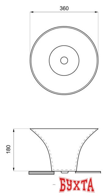 Умывальник Wellsee Crêpe de France 336704000 2