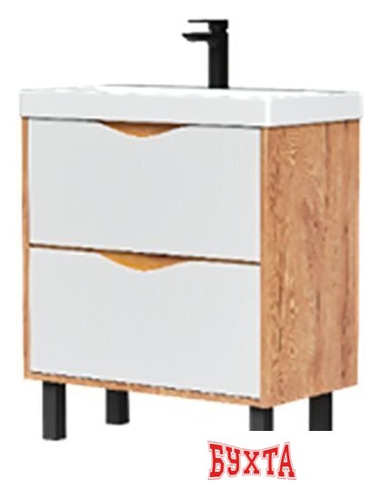 Мебель для ванных комнат Volna Тумба с умывальником Barney 70.2Y 9696 + Lake 70