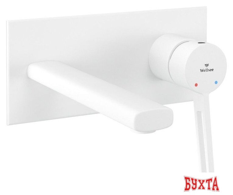 Смеситель Wellsee ONCE! and forever 182415001, встраиваемый (матовый белый) 1