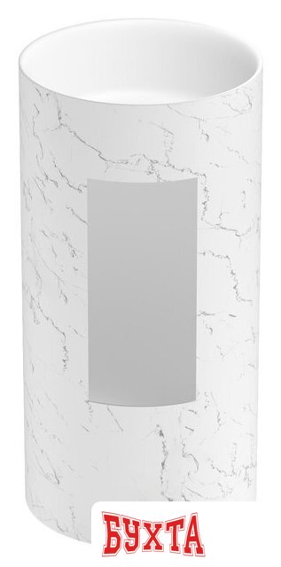 Умывальник Wellsee Chalice Perfection 230619000 (отдельностоящий, без отверстия под смеситель, цвет матовый белый мрамор/глянцевый белый) 3