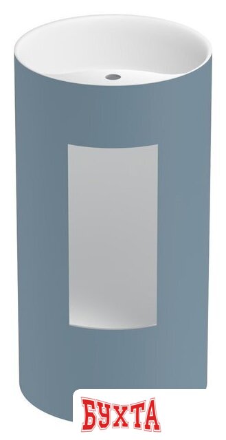 Умывальник Wellsee Chalice Perfection 230628000 (отдельностоящий, с отверстием под смеситель, цвет матовый светло-синий/глянцевый белый) 3