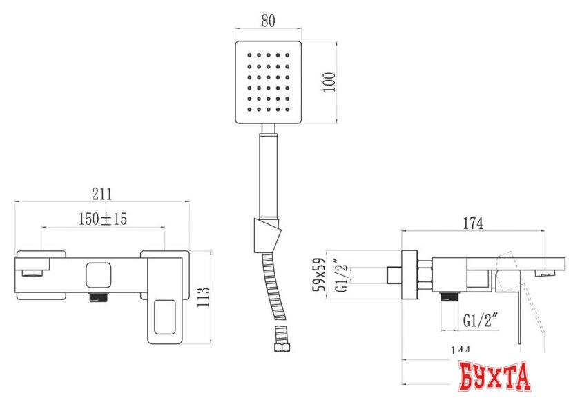 Смеситель Savol S-SUS4003H 2