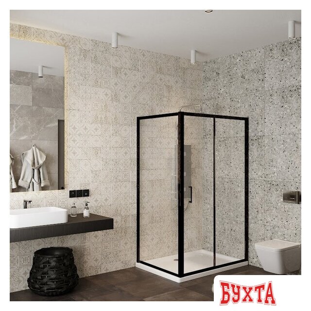 Душевой уголок Roxen Caspia 55060-100B-R 100х80 4