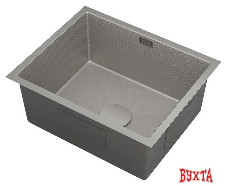 Кухонная мойка Roxen Uno 560210-54S под столешницу сатин/текстурная поверхность (ролл-мат, дозатор, сифон) 5