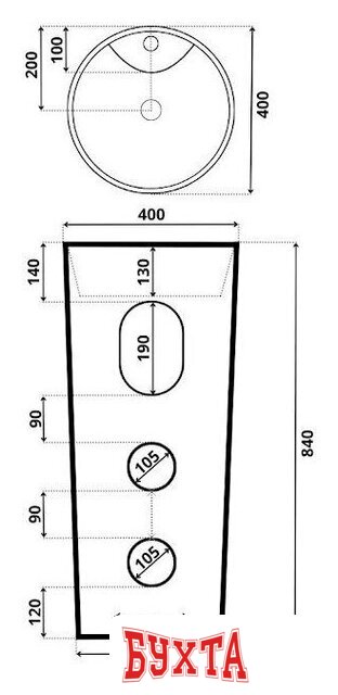 Умывальник Roxen Florence 570910 3