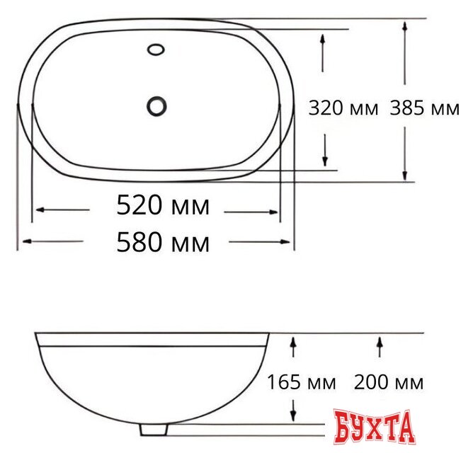 Умывальник Roxen Lantio 570220 5