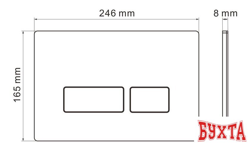 Панель смыва Roxen Caspia 410280DG 2
