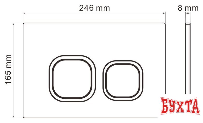 Панель смыва Roxen Santi 410280DG 2