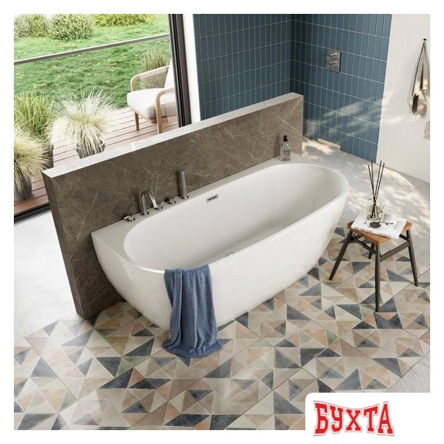 Ванна Polimat Risa 170x80 (пристенная, белый) 2