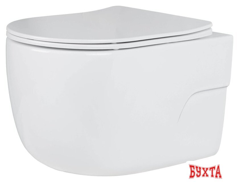 Унитаз подвесной Roxen Porto One Rimless 6 в 1 StounFix Dual Fresh 505547 (кнопка: белый глянец) 4