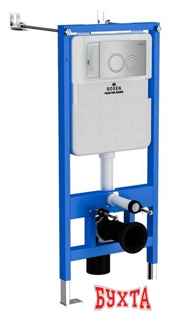 Унитаз подвесной Roxen Cube Bidet One Rimless 6 в 1 StounFix Dual Fresh 521082 (кнопка: хром) 2