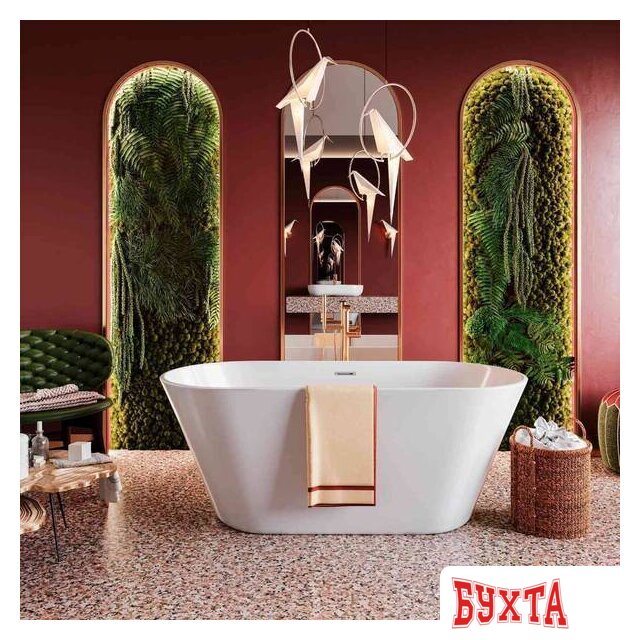 Ванна Polimat Uzo 160x80 (отдельностощая, белый) 2