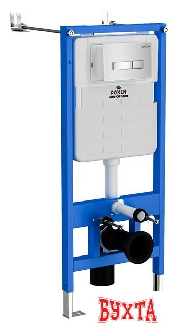 Унитаз подвесной Roxen Cube Bidet One Rimless 6 в 1 StounFix Dual Fresh 640526 (белое стекло) 3