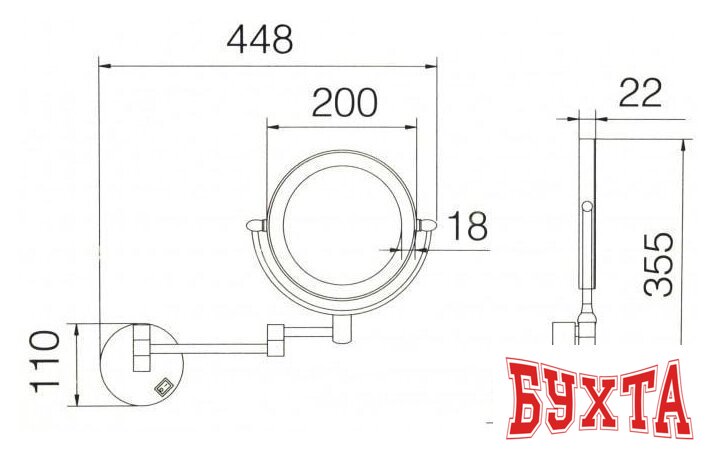 Мебель для ванных комнат Ledeme Зеркало L6508D 5