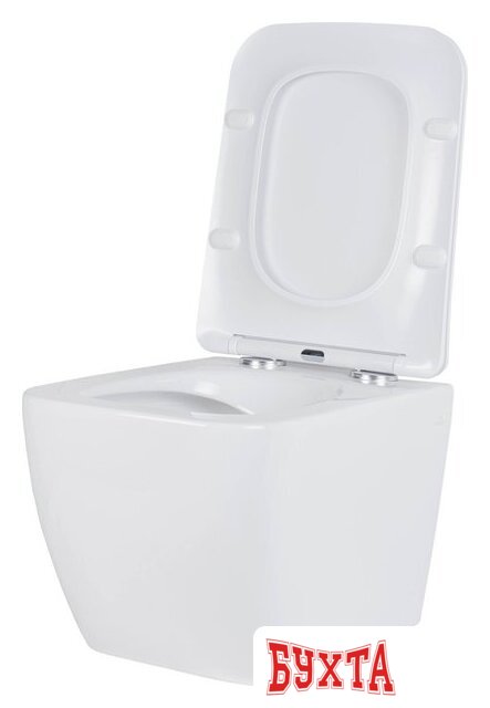 Унитаз подвесной Roxen Cube в комплекте с инсталляцией StounFix Dual Fresh 6 в 1 966075 (кнопка: серый бетон) 5