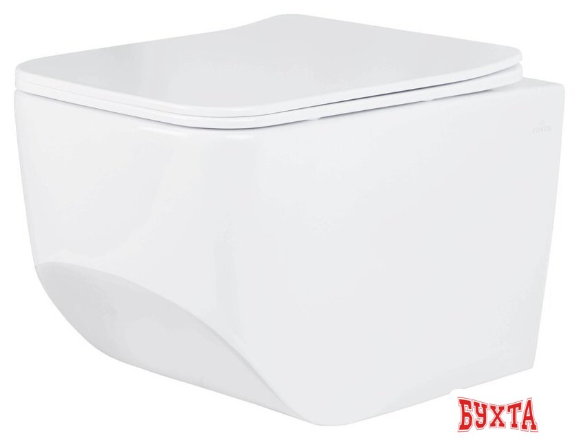 Унитаз подвесной Roxen Boro в комплекте с инсталляцией StounFix Dual Fresh 6 в 1 966418 (кнопка: серый бетон) 5