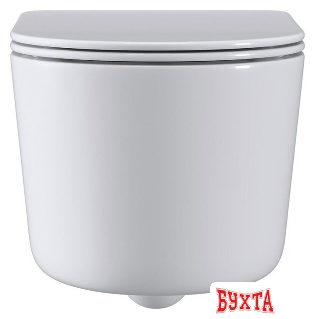 Унитаз подвесной Roxen Simple Compact в комплекте с инсталляцией StounFix Dual Fresh 6 в 1 966428 (кнопка: серый бетон) 4