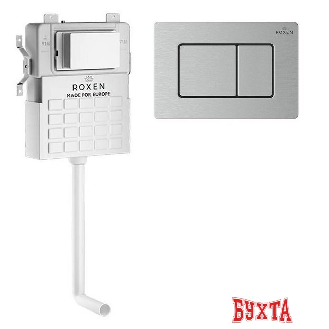 Инсталляция для унитаза Roxen для приставного унитаза Attach с кнопкой смыва 968400 (сатин) 1