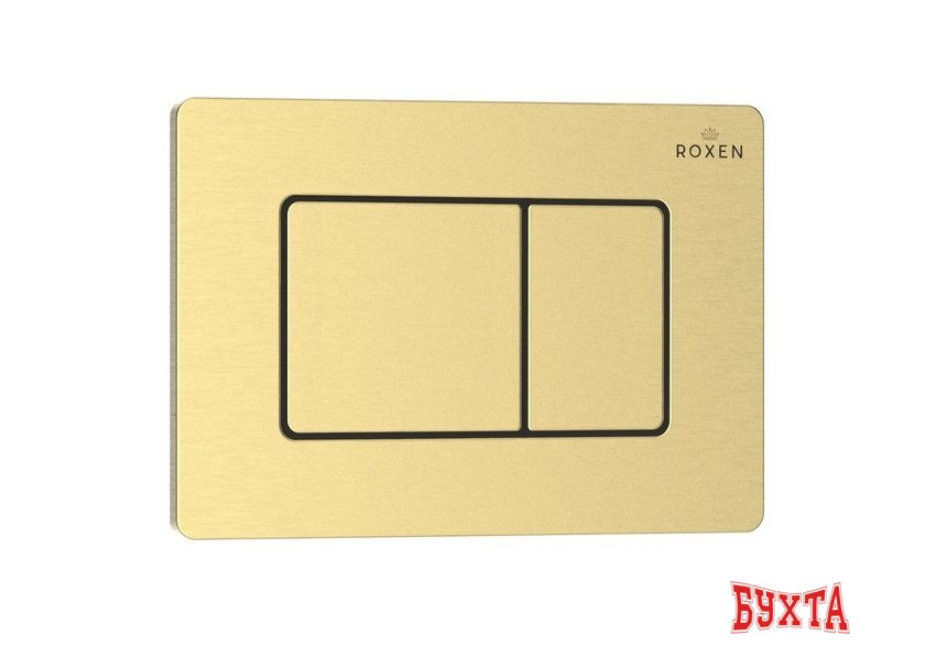 Инсталляция для унитаза Roxen для приставного унитаза Attach с кнопкой смыва 968403 (брашированное золото) 5