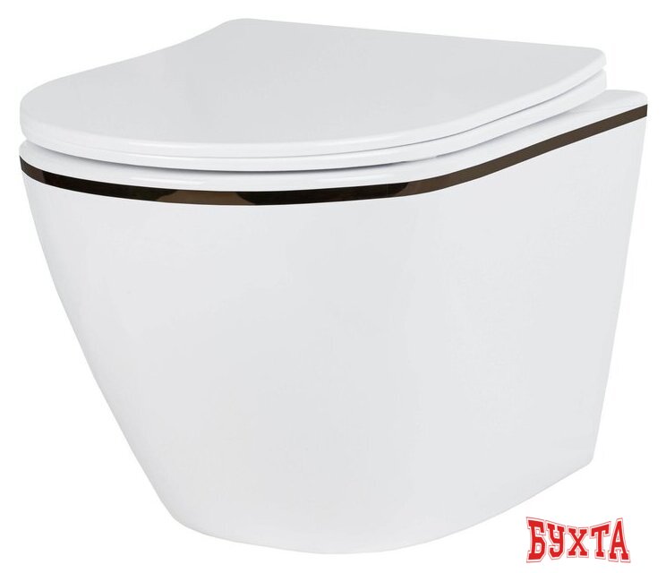 Унитаз подвесной Roxen Antares Black в комплекте с инсталляцией StounFix Dual Fresh 6 в 1 968427 (кнопка: сатин) 3