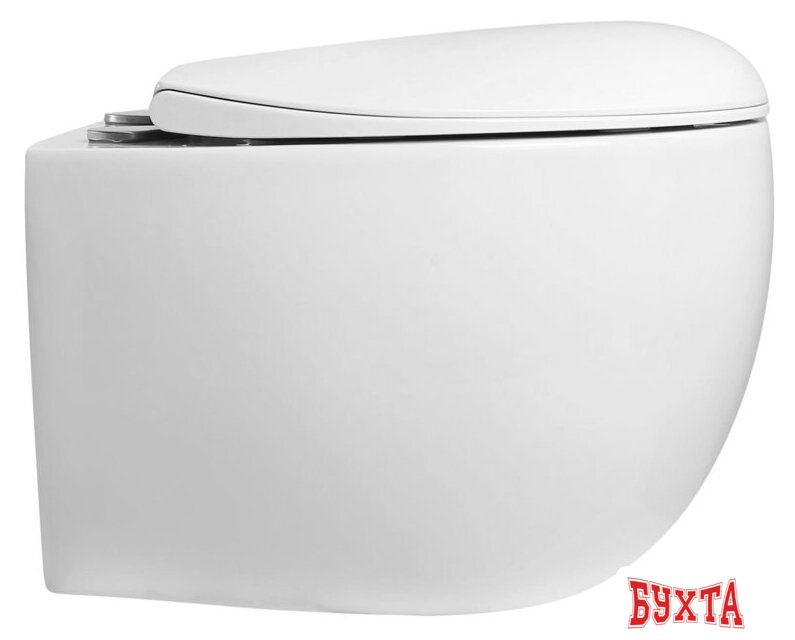 Унитаз подвесной Roxen Egg в комплекте с инсталляцией StounFix Dual Fresh 6 в 1 968442 (кнопка: сатин) 5