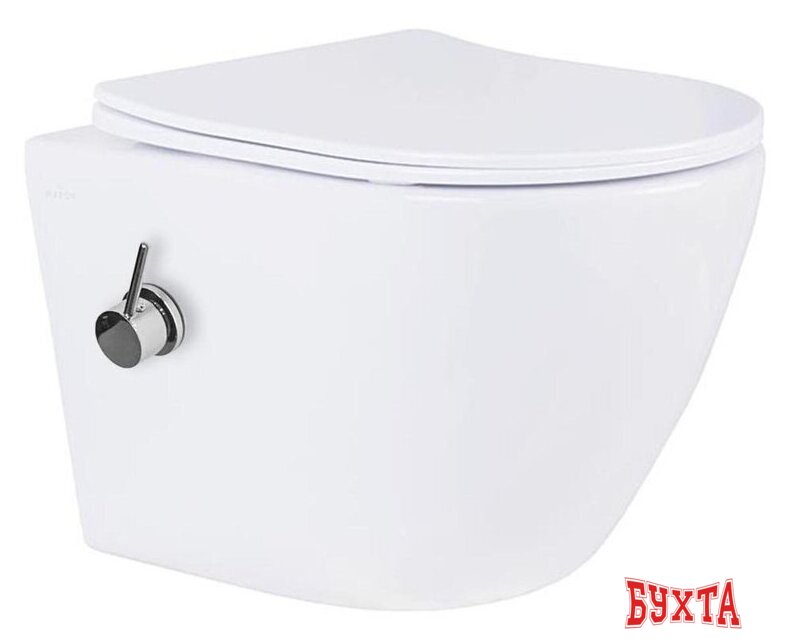 Унитаз подвесной Roxen Antares Bidet в комплекте с инсталляцией StounFix Dual Fresh 6 в 1 968457 (кнопка: брашированное золото) 3