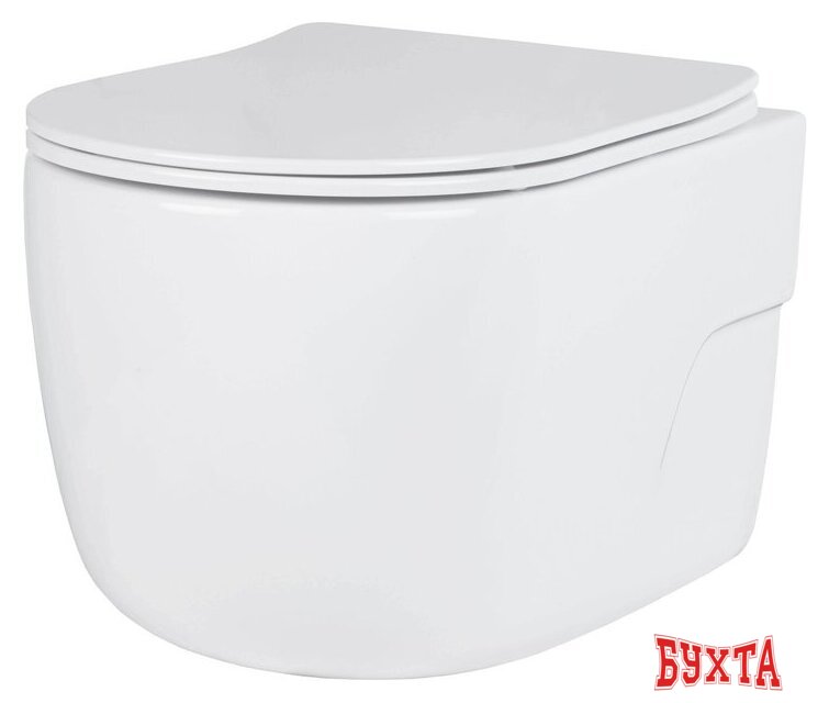 Унитаз подвесной Roxen Porto в комплекте с инсталляцией StounFix Dual Fresh 6 в 1 968478 (кнопка: брашированное золото) 3