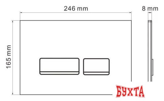 Унитаз подвесной Roxen Martin в комплекте с инсталляцией StounFix Dual Fresh 6 в 1 968523 (кнопка: сатин) 2