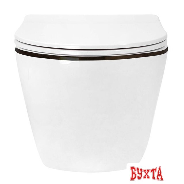 Унитаз подвесной Roxen Antares Black 530110-01B Rimless Soft Close 5