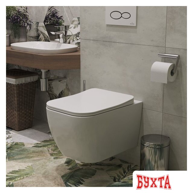 Унитаз подвесной Roxen Cube Bidet 530135-01X Rimless Soft Close с функцией биде 2