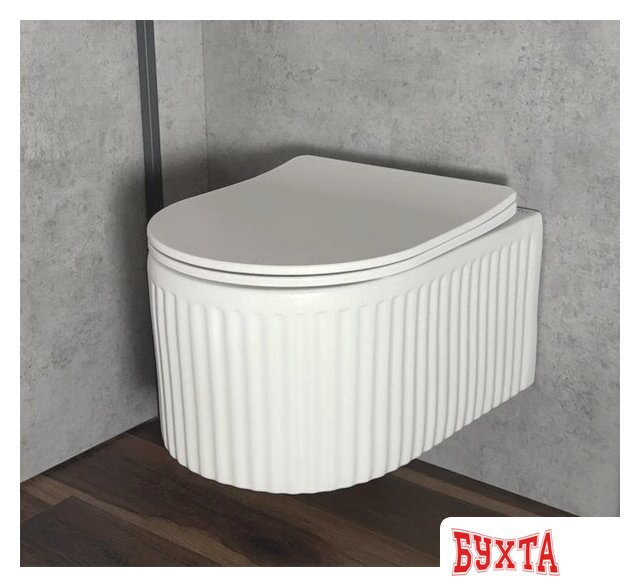 Унитаз подвесной Roxen Royal Matt Rimless Soft Close NC 530200-01 2