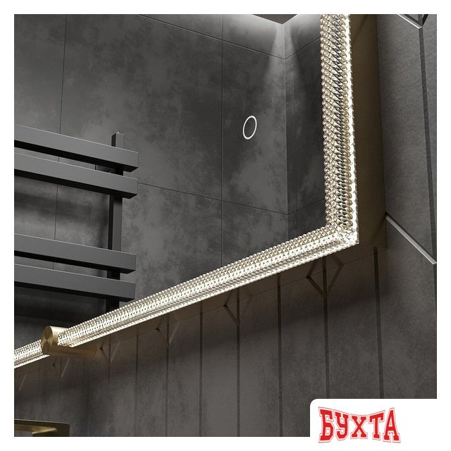 Мебель для ванных комнат Roxen Зеркало Cler c подсветкой 510010-60 (60x80) в рельефной полимерной раме 5