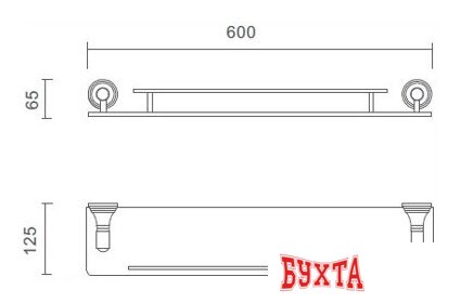 Мебель для ванных комнат Gerhans Полка K21007 2