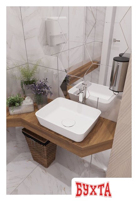 Умывальник Lavandi Palermo Прямоугольный 58x40 5